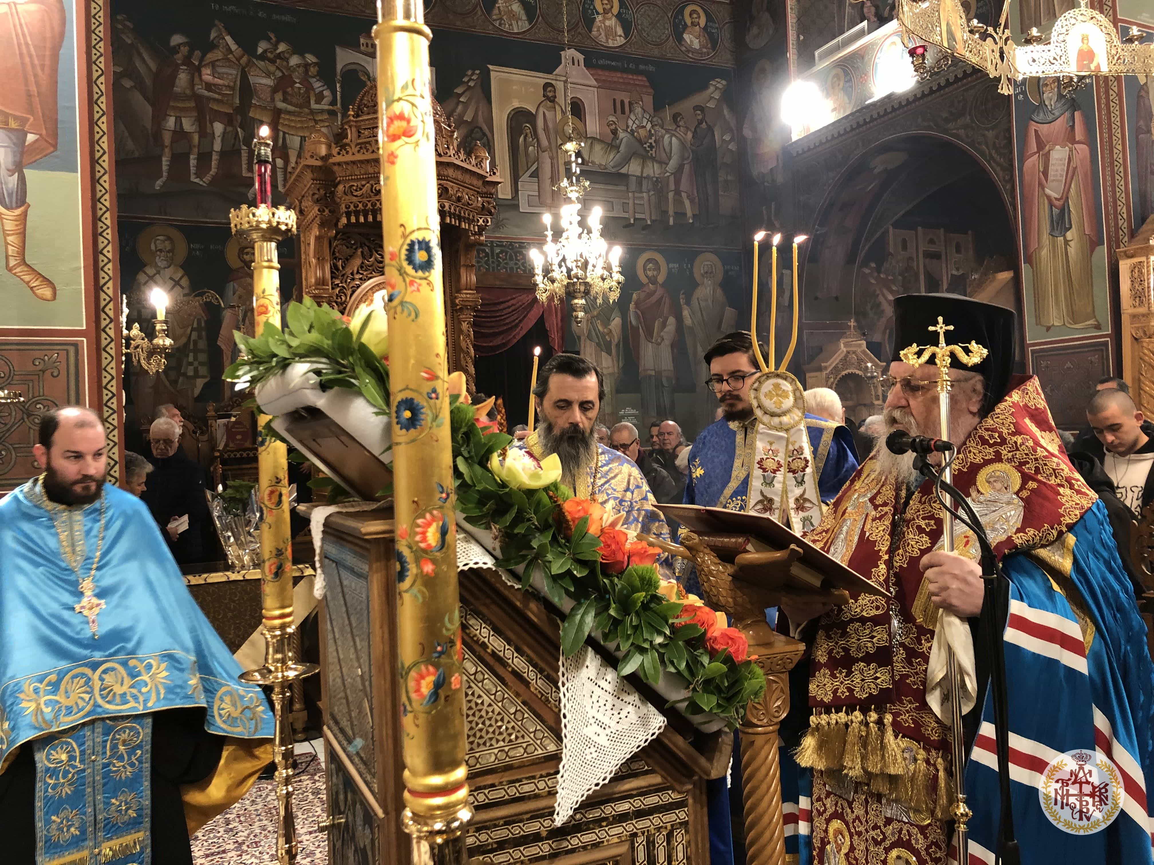 Ο ΣΕΒΑΜΙΩΤΑΤΟΣ ΠΟΙΜΕΝΑΡΧΗΣ ΜΑΣ ΣΤΗΝ ΑΚΟΛΟΥΘΙΑ ΤΩΝ Δ ́ ΧΑΙΡΕΤΙΣΜΩΝ ,ΣΤΟΝ ΙΕΡΟ ΝΑΟ ΑΓΙΟΥ ΔΗΜΗΤΡΙΟΥ ΝΕΑΣ ΕΛΒΕΤΙΑΣ ΒΥΡΩΝΟΣ